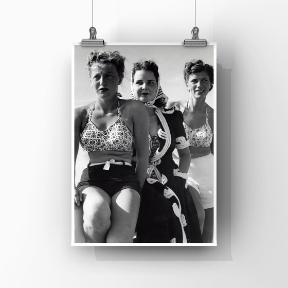 Image 1 of 1x Spettatori sul lungomare - Zandvoort, arredamento d'epoca