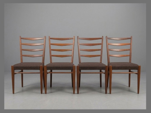 Juego de 5 sillas de comedor Pastoe ST09 de Cees Braakman – Teca – Para retapizar – eetkamerstoelen, Wood (photo 2 of 7)