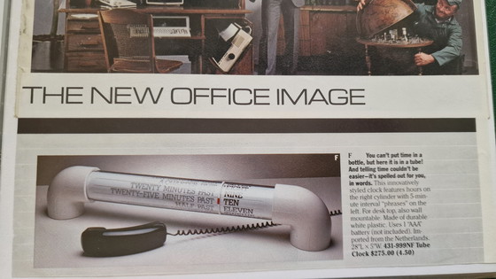 Image 1 of Orologio da tavolo - &quot;Tube Clock&quot; Versione francese di Muller En Van Dongen 1983