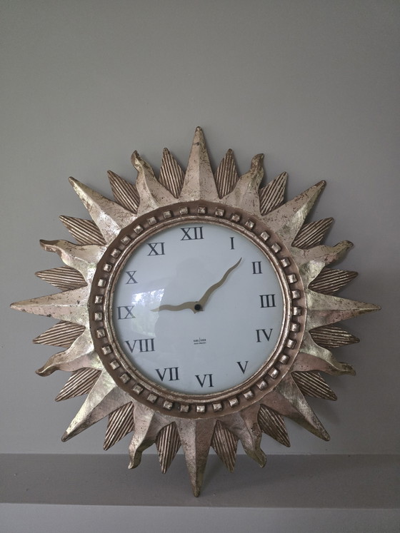 Karlsson Sun Clock - Gold Plated Vintage Dutch Design – Wood (photo 5 of 5)