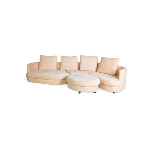 Original Rolf Benz Ecksofa Couch Onda beige creme Design Sofa