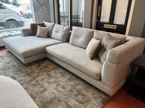 Image 1 of Minotti Alexander modular corner sofa in fabric Cat. G Ayala sabbia