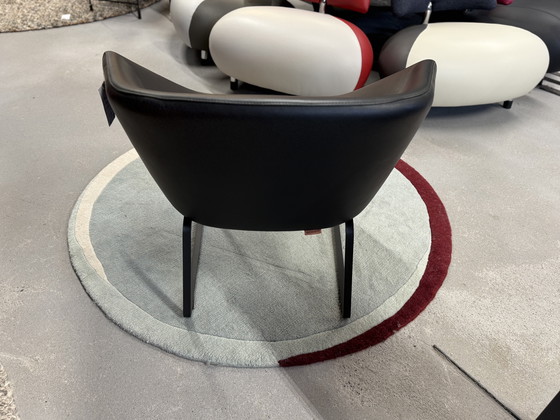 Image 1 of (2) Fauteuils Montis Ella Chaise design en cuir noir