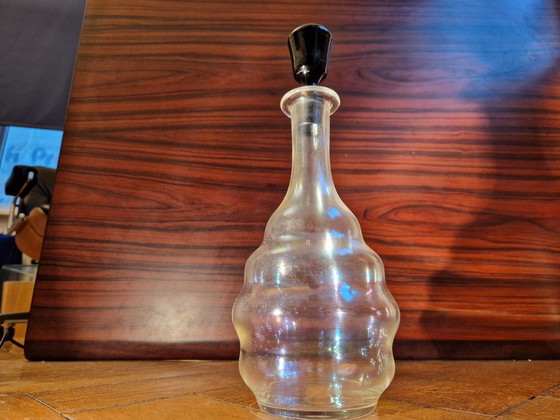 Set of 3 glasses and carafe with stopper, designed by Josef Hoffmann around 1925, manufactured by J. & L. (photo 13 of 16)