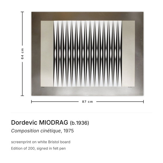 Image 1 of Dordevic MIODRAG Composition cinétique Sérigraphie signée 1975