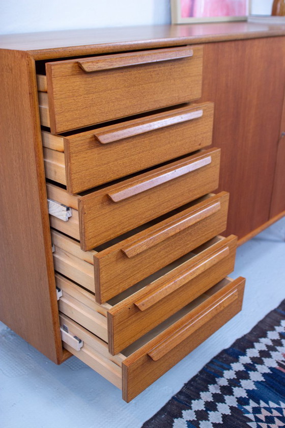 Image 1 of Vintage teak sideboard highboard chest of drawers 60s Danish