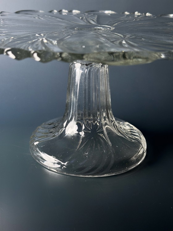 Image 1 of Alzata per torte Val Saint Lambert – Collezione “Bambous et Étoiles”.