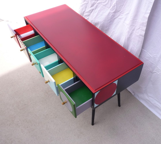 Image 1 of Vintage minicommode met 5 laden