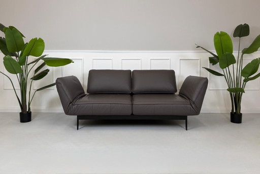 Rolf Benz Mera 386 Sofa Leder Braun Designer Couch Liege Daybed