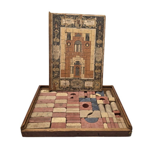 Antiker Anchor-Steinbausatz Richter Nr. 10, um 1900