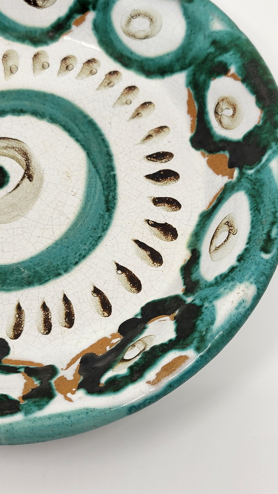 Image 1 of Plato decorativo de cerámica de Robert Picault, Francia Vallauris 1970