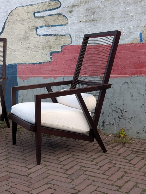 Image 1 of 2 poltrone Astoria HB, disegnate da Franco Bizzozzero per il produttore italiano Bonacina Pierantonio