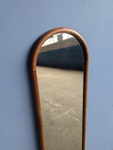 Miroir d'entrée vintage en bois / miroir sur pied