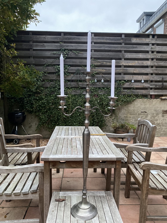 Image 1 of Grande candeliere Mid Century in latta pura