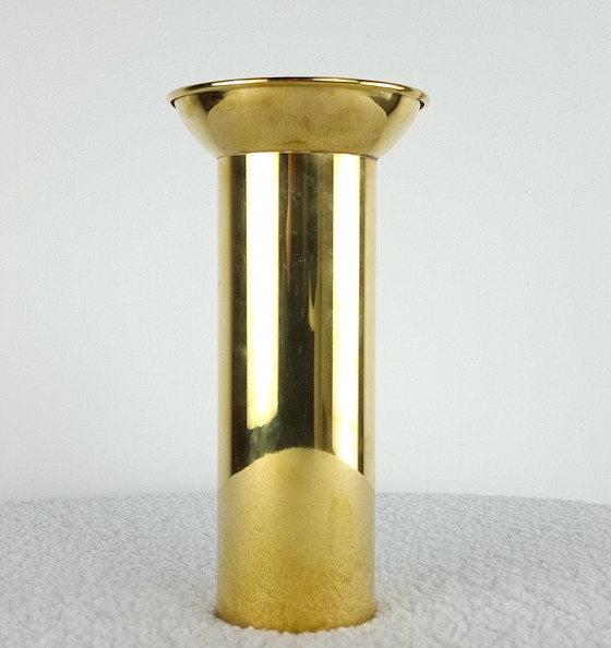 Image 1 of Candeliere a colonna vintage in ottone, design danese anni '70.