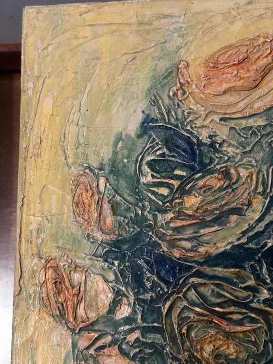 Rose Bouquet with Knife – Oil on Canvas Circa 1950 – Paintings & Drawings, Vintage (photo 6 of 15)