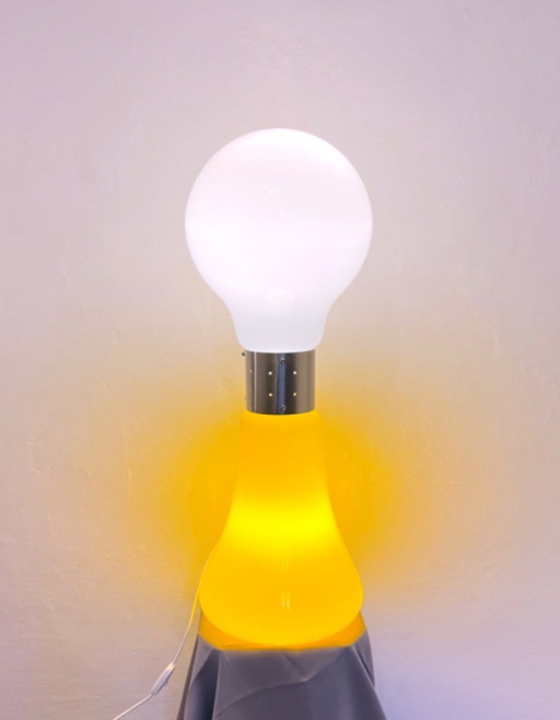 "Birillo" Murano lamp, yellow and white, Italy