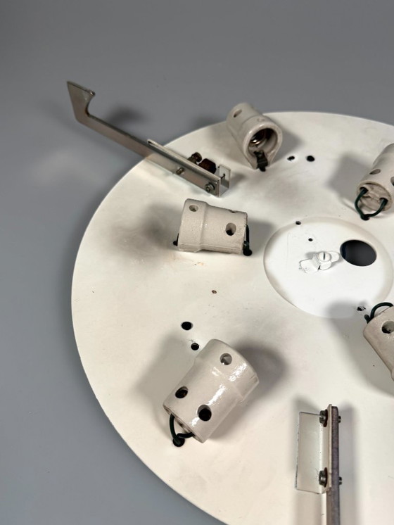 Image 1 of Plafondlamp van ijsglas uit de jaren 60/70 van Kaiser Leuchten Duitsland