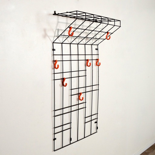 Wire Coat Rack by Karl Fichtel for Drahtwerke Erlau Vintage 1950s