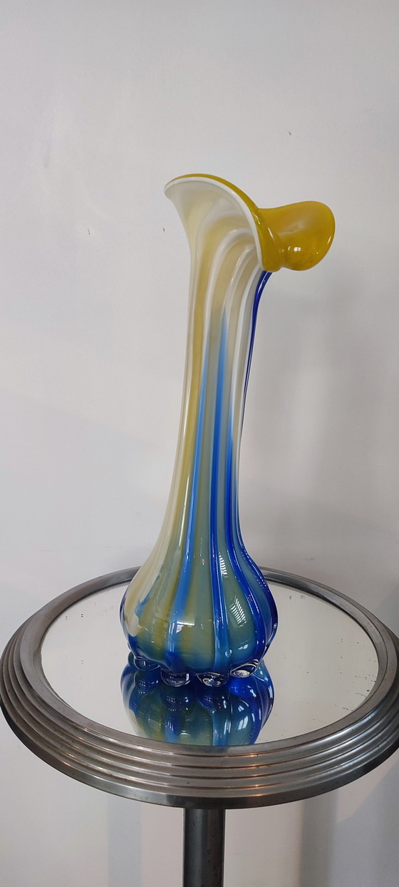 Image 1 of Vaso in vetro soffiato di Murano Calla Lily anni '60-'70