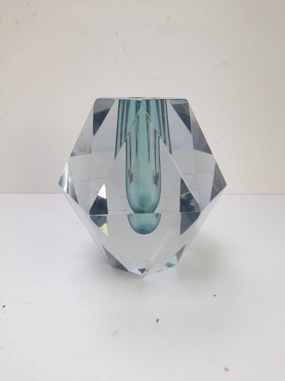 Image 1 of Asta Strömberg faceted vase, signed