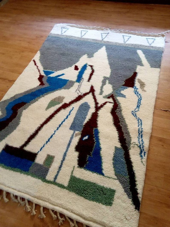 Handwoven Moroccan rug - handmade Berber Moroccan rug - colourful rug - 225x148 – Rugs & carpets, Wool, Cotton (photo 9 of 9)