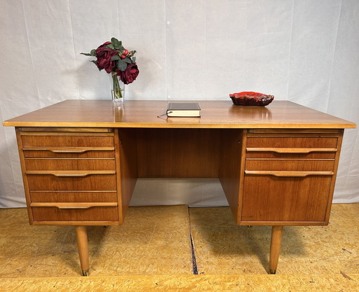 Mid-Century Retro Vintage Teak Schreibtisch - 1960er Jahre Dänisches Design
