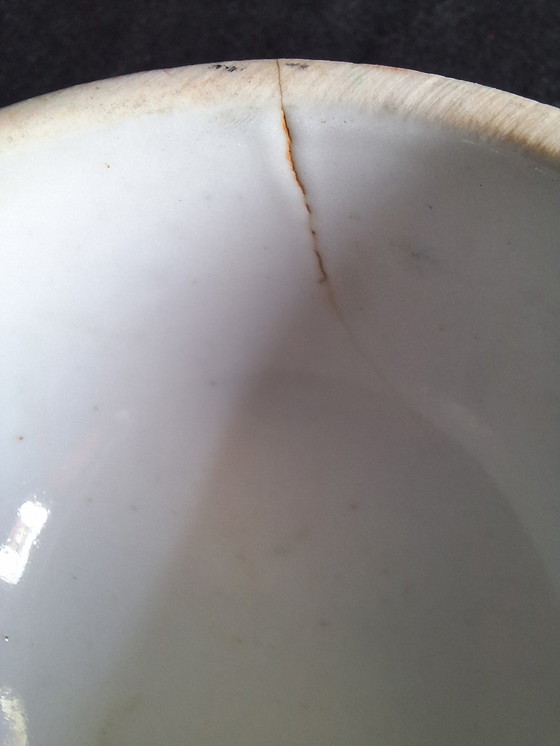 Image 1 of Grande vaso da zenzero cinese decorato in policromia con coperchio. Vintage.