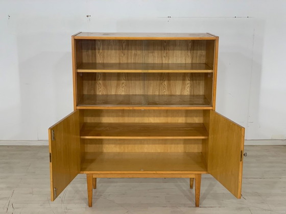 Image 1 of Mid century highboard cabinet display case vintage