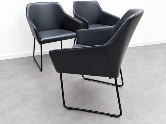 Set di 3 sedie da pranzo Arco Sketch Regular Ice Blue (Pelle) – Leather, Metal (photo 3 of 9)