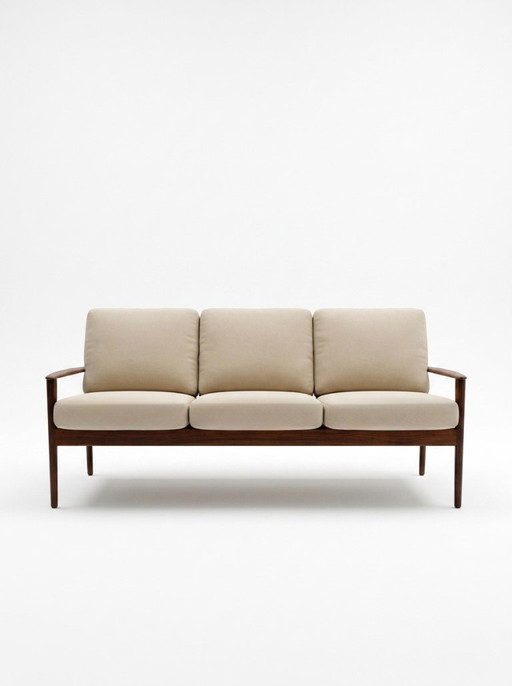 Grete Jalk 3-seater Scandinavian sofa for Poul Jeppesen - 1960