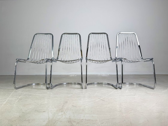 Image 1 of Set of 4 Gastone Rinaldi chairs, vintage design, Flynn, Italy, 1970