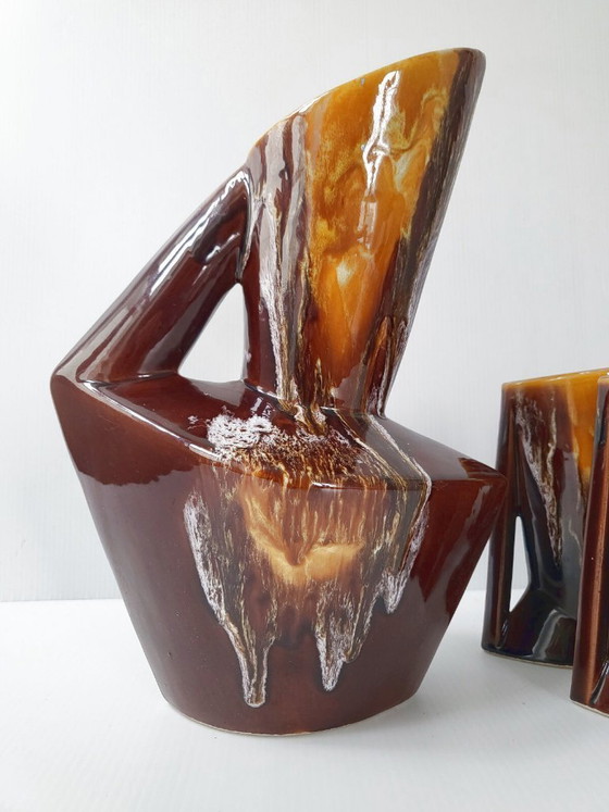 Image 1 of PRACHTIG SINAASAPPELSERVICE UIT DE JAREN 1960, MODERNISTISCHE VINTAGE KERAMIEK