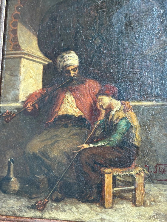Óleo antiguo sobre tabla de Julius Joseph Gaspar Starck (1814–1884) – Pinturas y dibujos (photo 3 of 6)