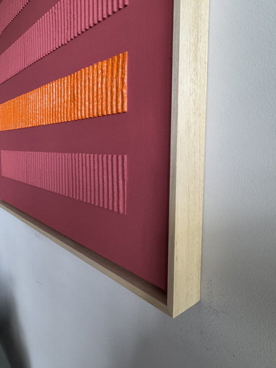 Rose & Orange Texture Painting (50x70 cm) – Paintings & Drawings, Canvas, Wood (photo 3 of 6)