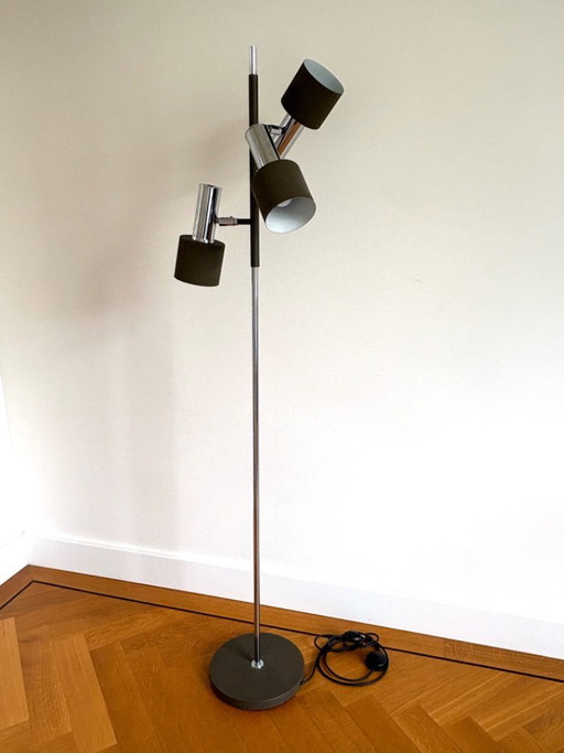 Lampadaire rétro original avec trois spots des années 70/80