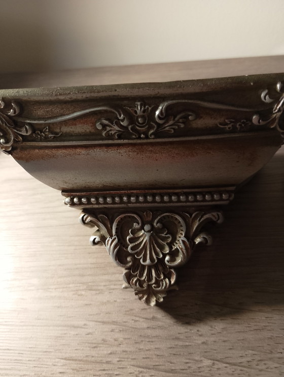 Image 1 of Rocco-style jewelry box in solid silvered spelter, signature