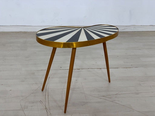 Mid - Century kidney-shaped side table Flower table Shelf VINTAGE