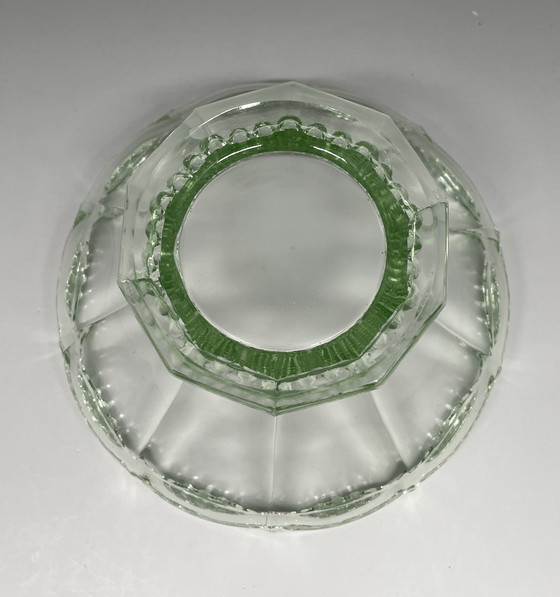 Image 1 of Uranglas Schale Schüssel Obstschale Pressglas Art Deco um 1930