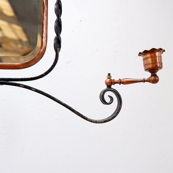 Image 1 of French barber's mirror from the 1930s