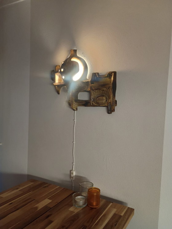 Image 1 of Lampada da parete in ceramica brutalista anni '70