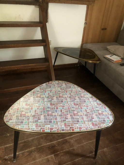 Formica tripod coffee table, Belgium, 1960s