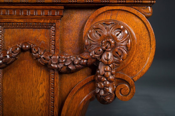 Image 1 of Neo-Renaissance-Schreibtisch, 1920er Jahre