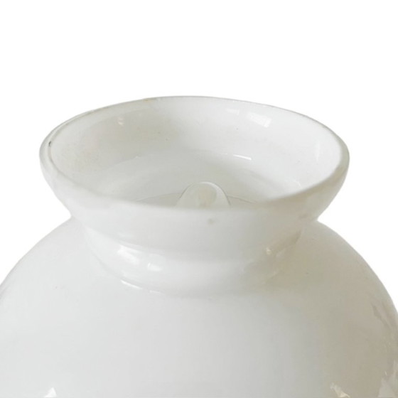 Image 1 of Antike elektrische, umgebaute Öllampe aus Messing und türkisfarbenem Glas, upgecycelt um 1900