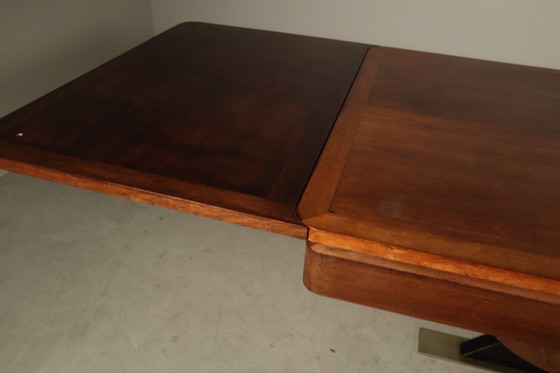 Image 1 of Art Deco Extending Dining Table with Sculptural Pedestal Base, circa 1930s