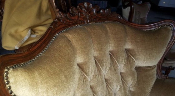 Image 1 of Barok bank met fauteuils 