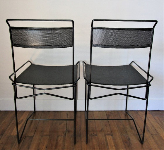 paire chaises métal perforé acier années 80 – Chaises de salle à manger, Metal (photo 6 of 19)