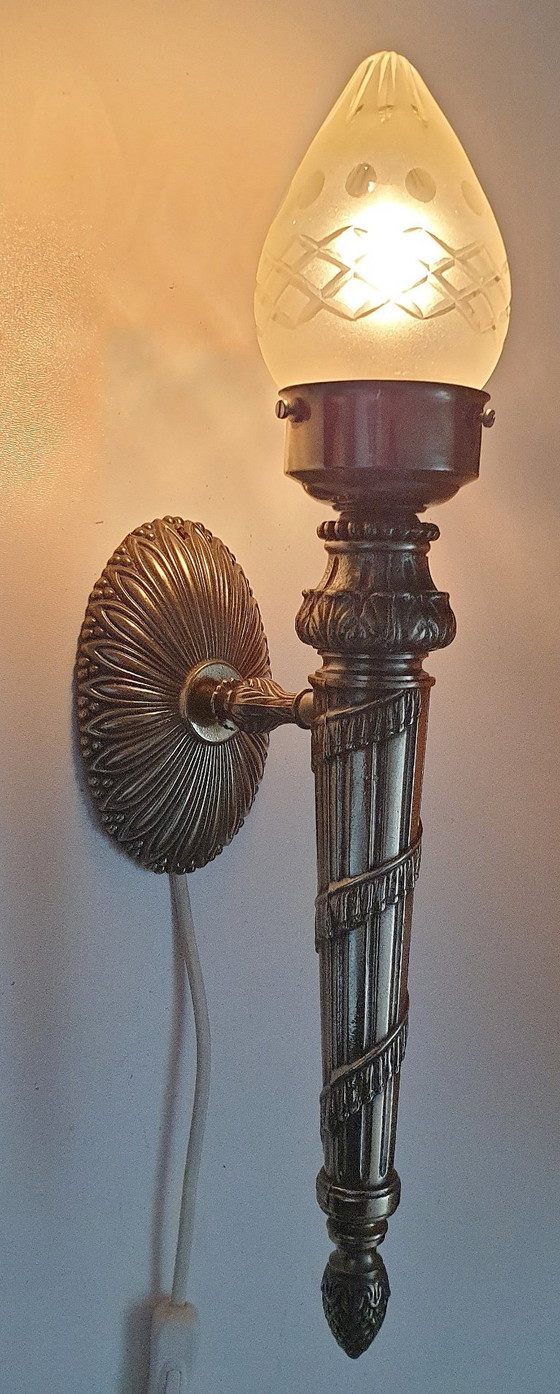 Image 1 of 2 lampade da parete / torce in stile Art Déco Impero