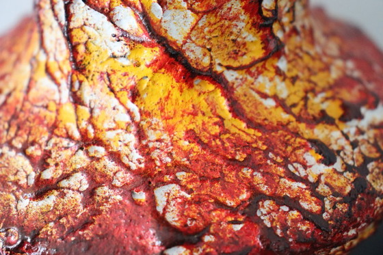 Image 1 of Vintage ceramic "Fat Lava" vase from the 1960s