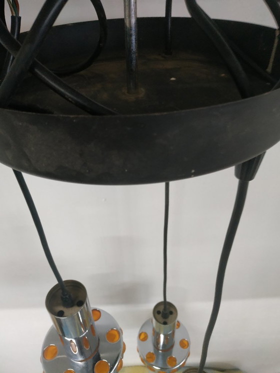 Image 1 of Vintage 60s/70s Massive/Raak cascade design pendant lamp (3 lamps)